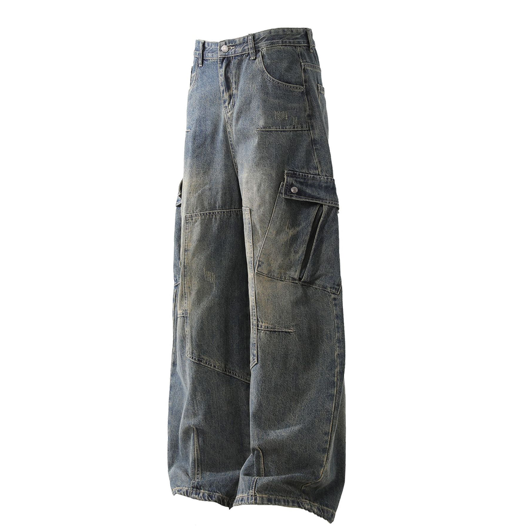 303 Heavyweight Multi-Pocket Washed Vintage Loose Jean