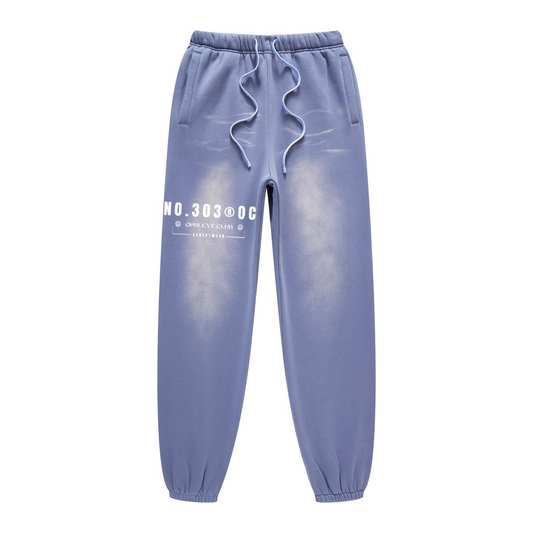303 Streetwear Washed Dyed Joggers(440GSM)