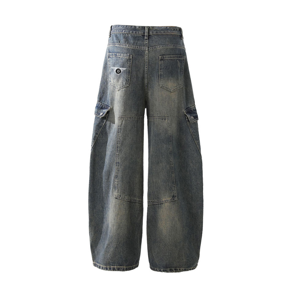 303 Heavyweight Multi-Pocket Washed Vintage Loose Jean