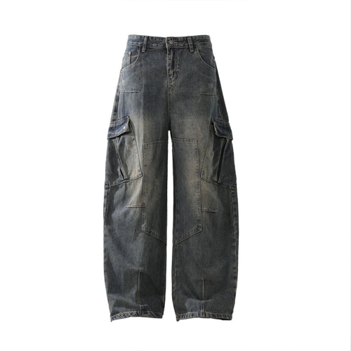 303 Heavyweight Multi-Pocket Washed Vintage Loose Jean