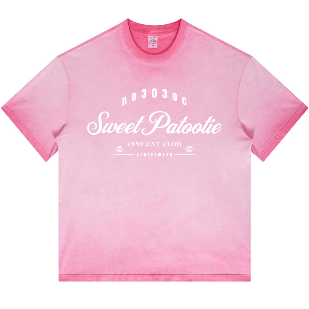 SP303 Dopamine Dressing Washed Gradient Stir Fried T-shirt(255GSM)