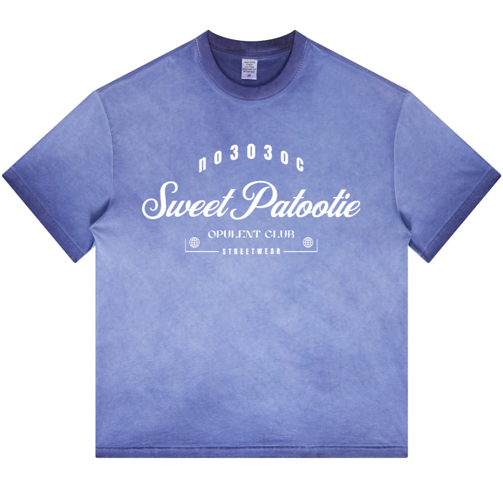 SP303 Dopamine Dressing Washed Gradient Stir Fried T-shirt(255GSM)