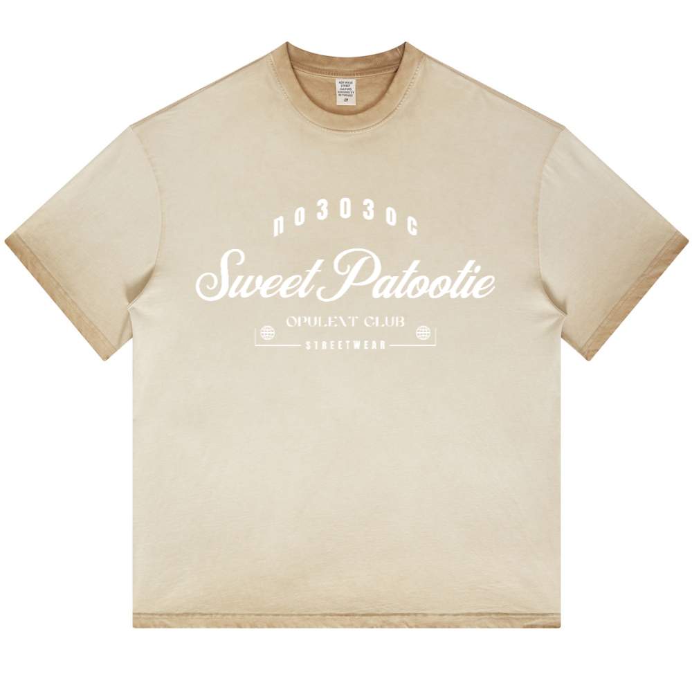 SP303 Dopamine Dressing Washed Gradient Stir Fried T-shirt(255GSM)