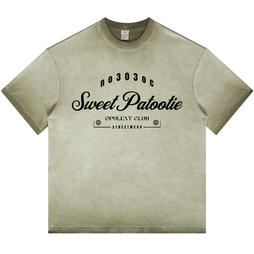 SP303 Dopamine Dressing Washed Gradient Stir Fried T-shirt(255GSM)
