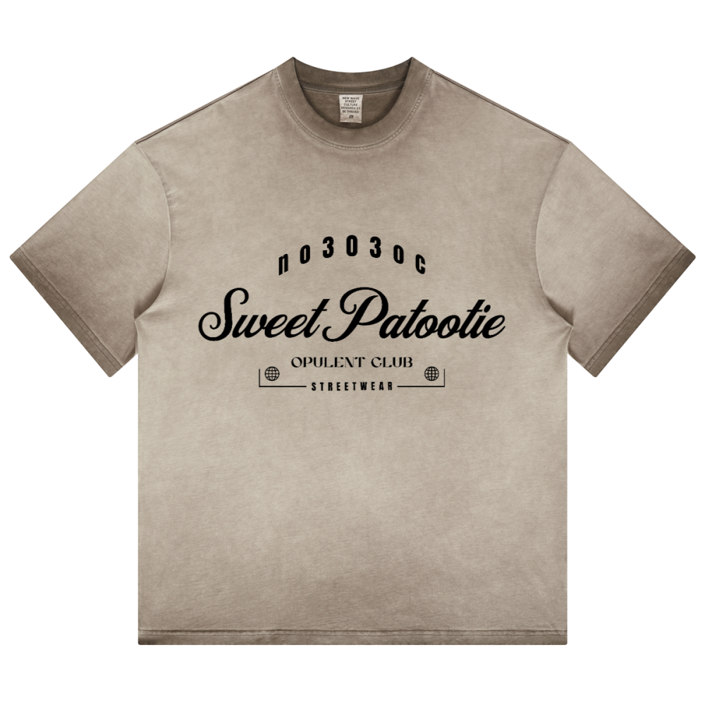 SP303 Dopamine Dressing Washed Gradient Stir Fried T-shirt(255GSM)