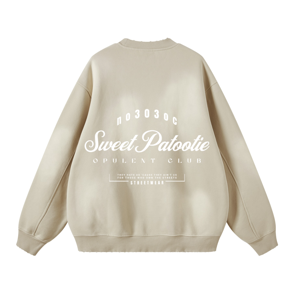 SP303 Round Neck Washed Distressed Ombre Heavyweight Sweatshirt(440GSM)