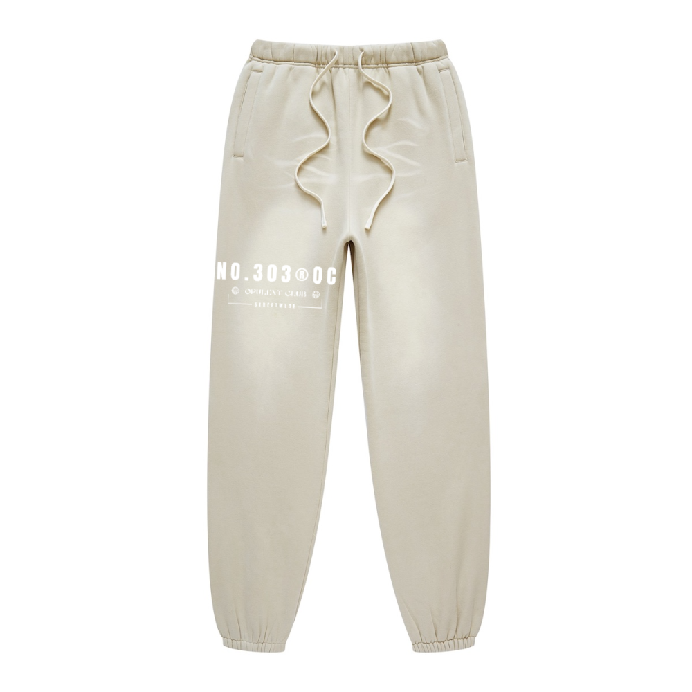 303 Streetwear Washed Dyed Joggers(440GSM)