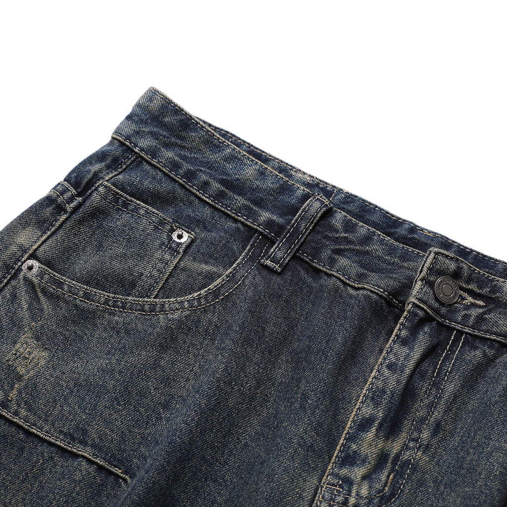 303 Heavyweight Multi-Pocket Washed Vintage Loose Jean