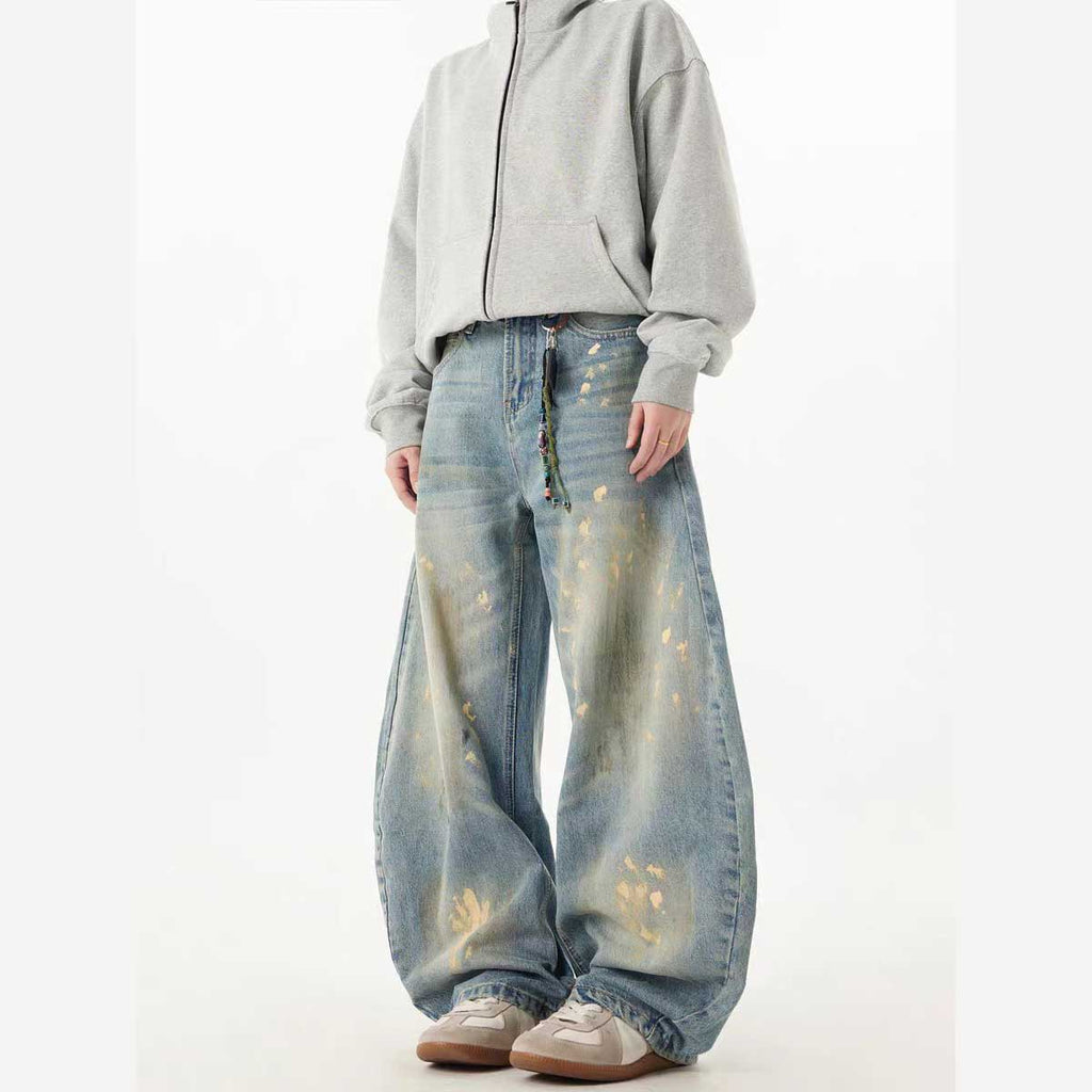 303 Hand-Painted Loose Streetwear Jeans