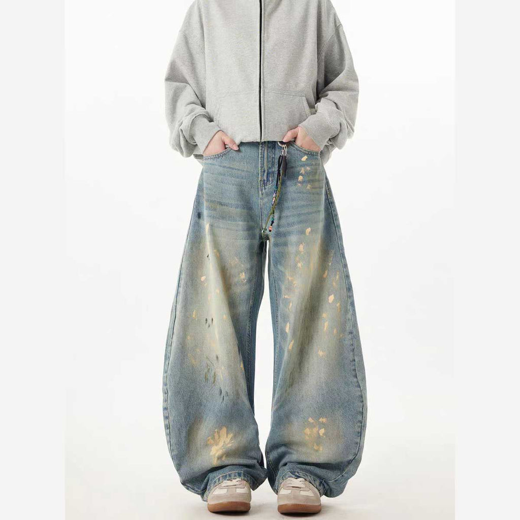 303 Hand-Painted Loose Streetwear Jeans