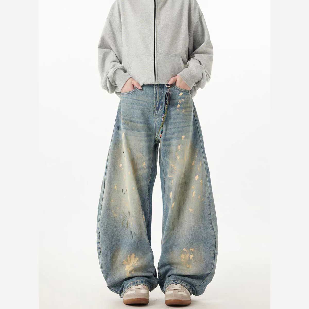 303 Hand-Painted Loose Streetwear Jeans